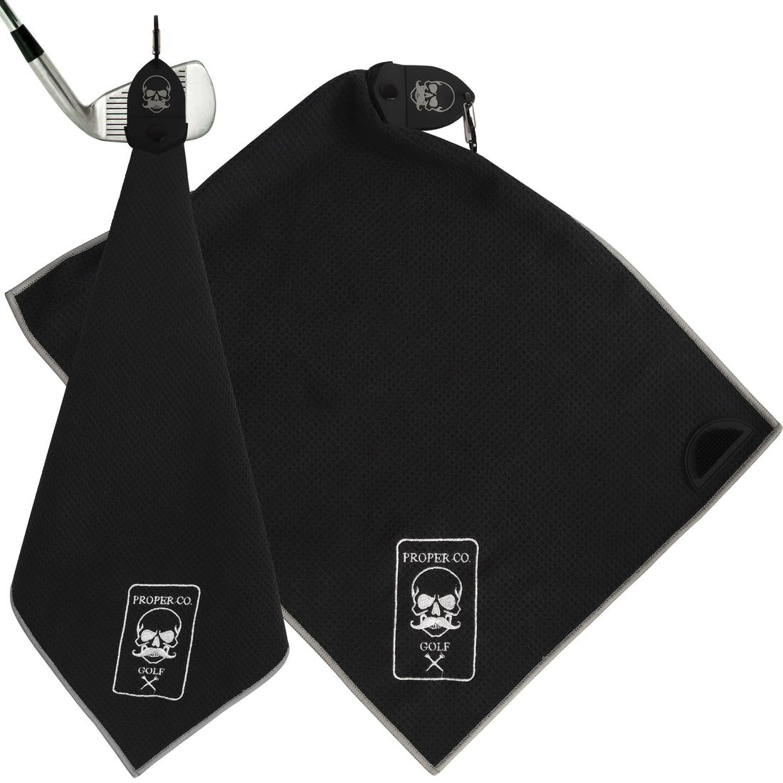 Black All-in-One Golf Towel