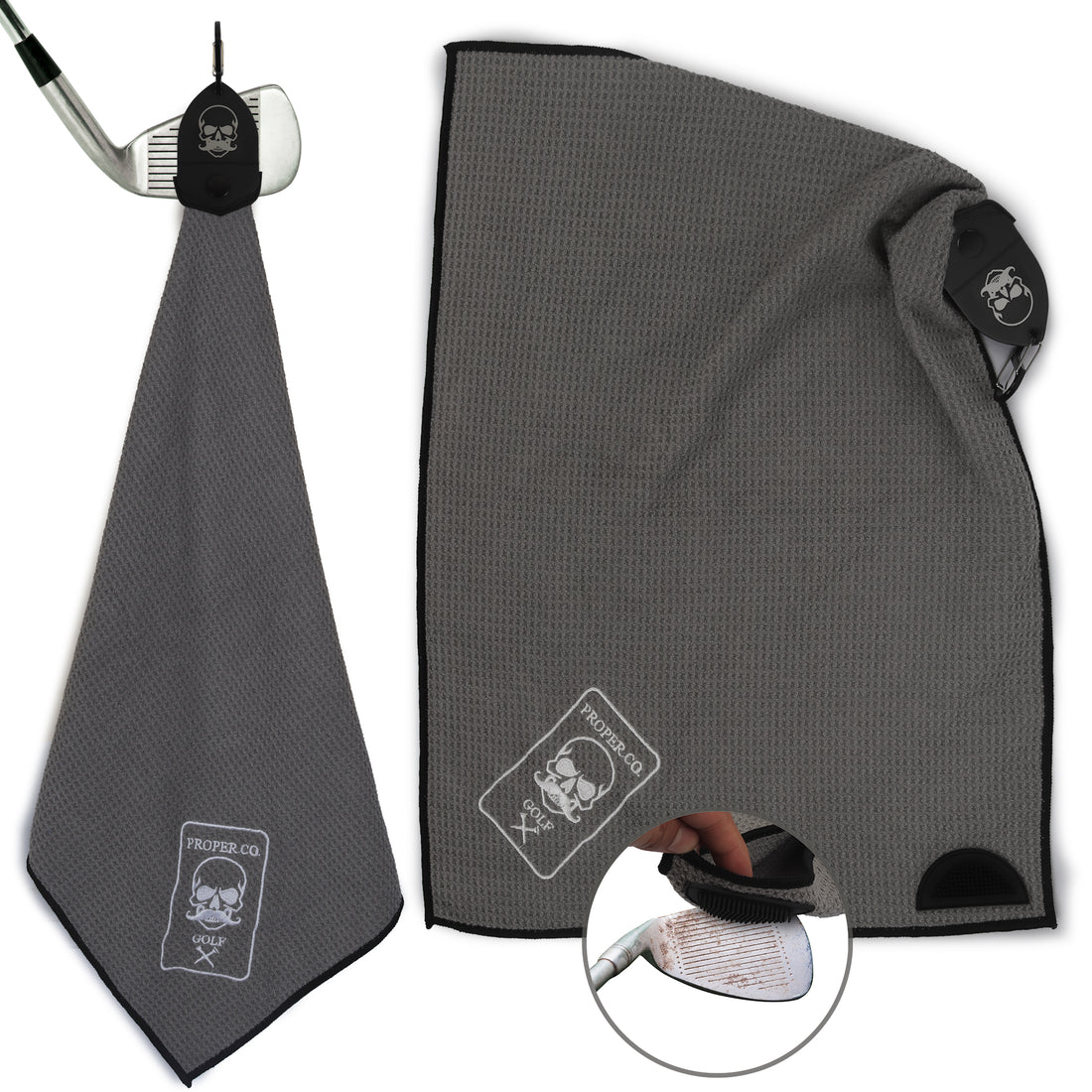 Grey All-in-One Golf Towel
