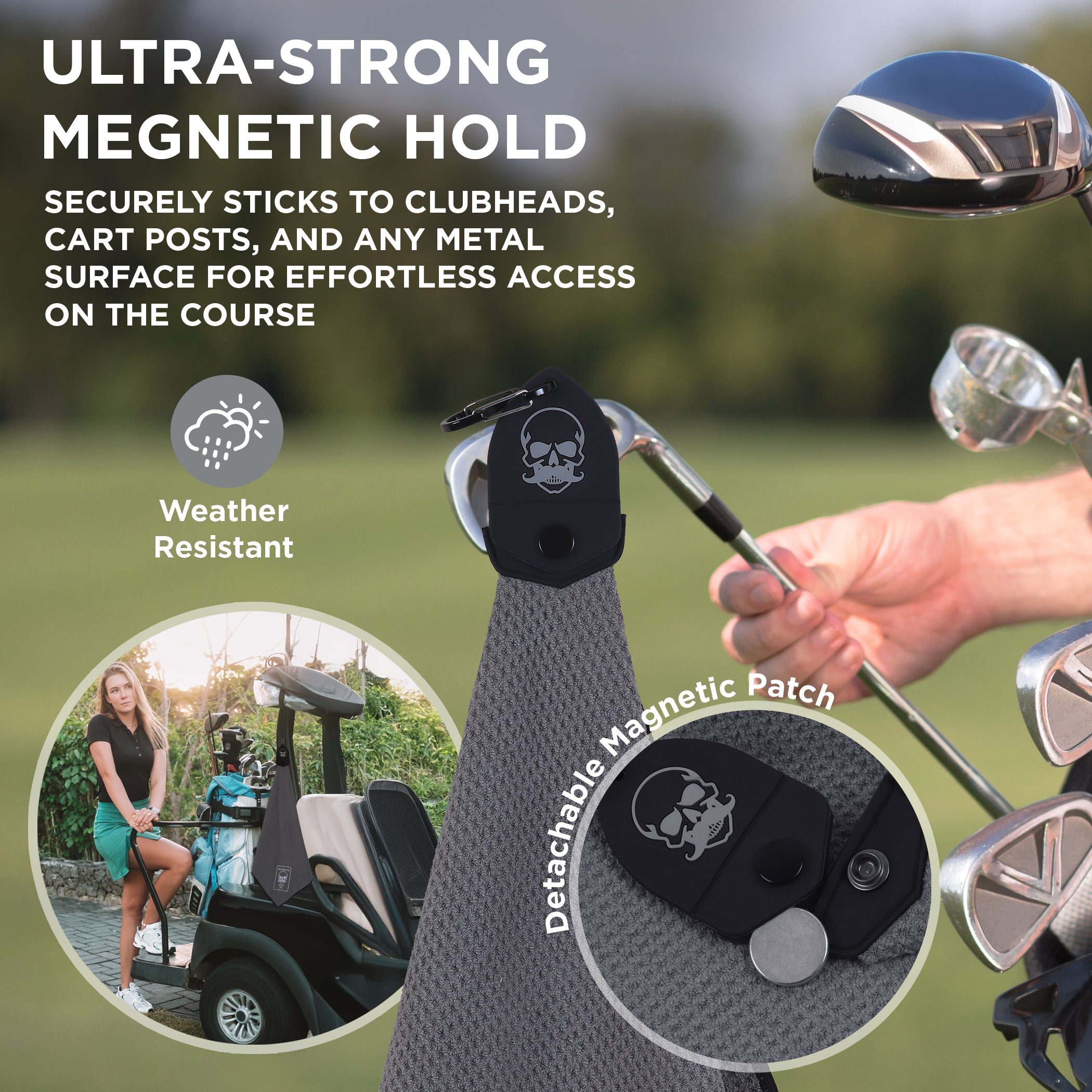 Grey All-in-One Golf Towel