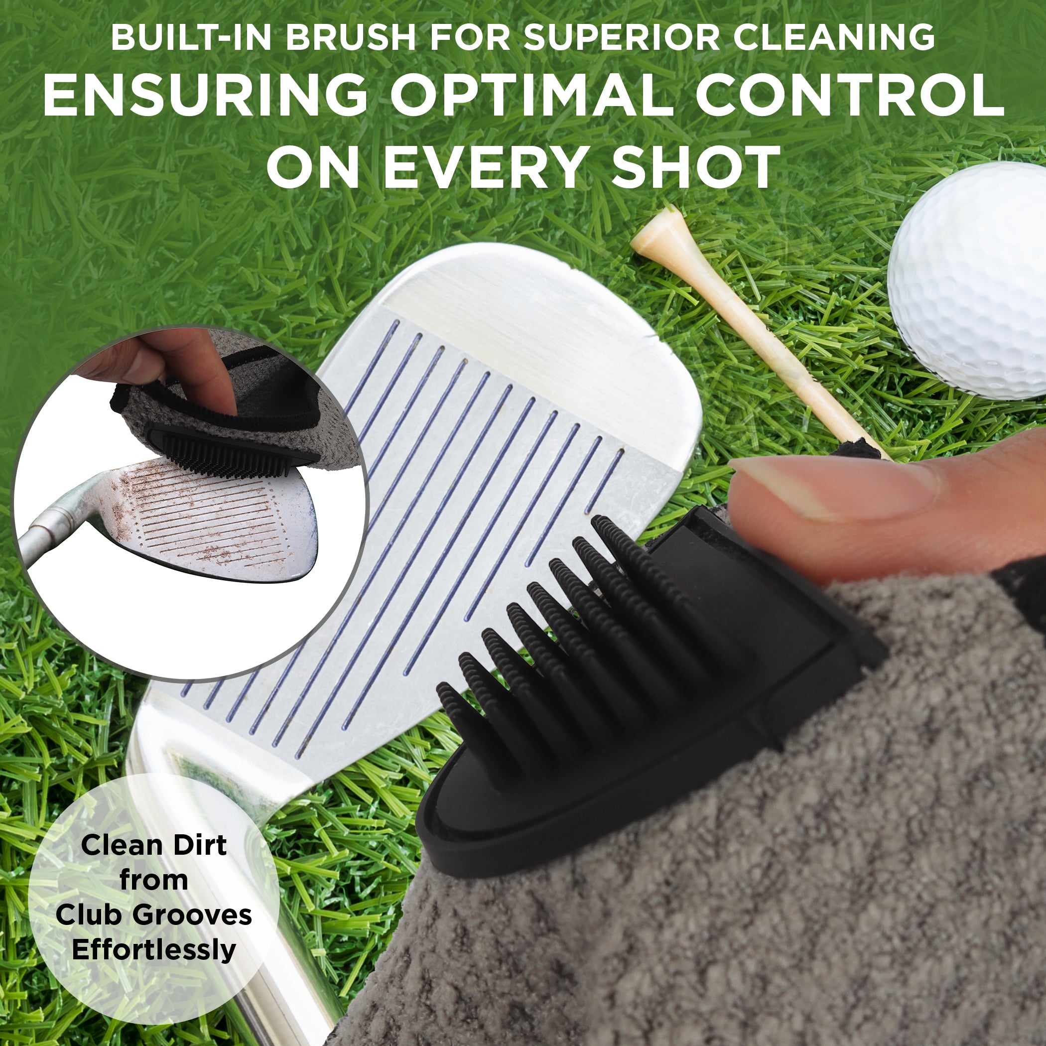 Grey All-in-One Golf Towel