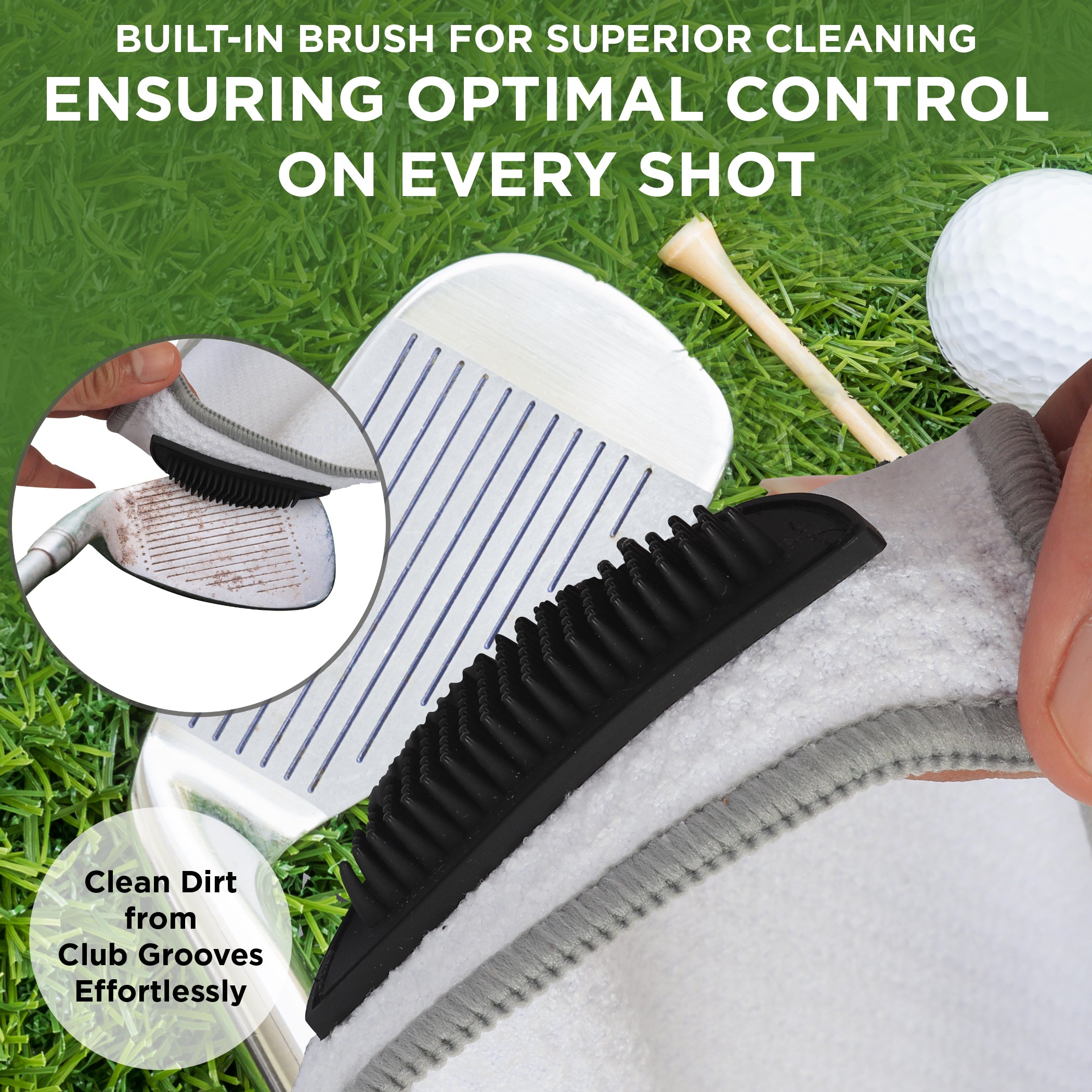 White All-in-One Golf Towel