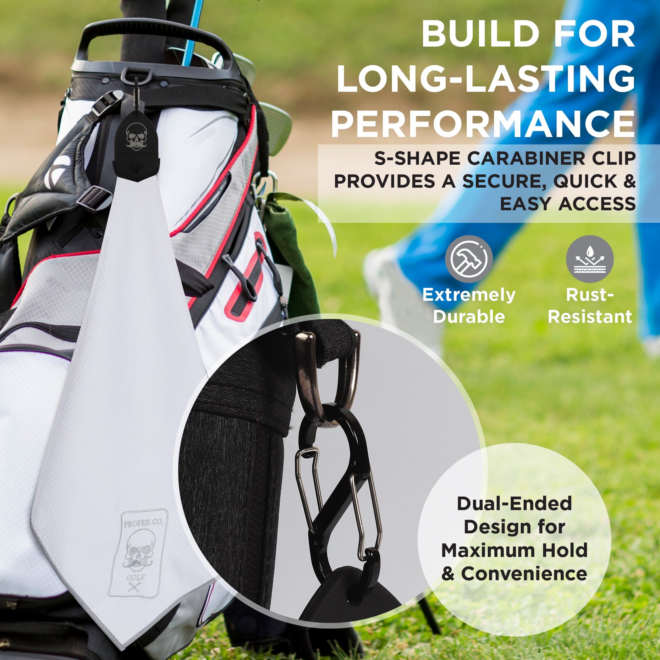 White All-in-One Golf Towel
