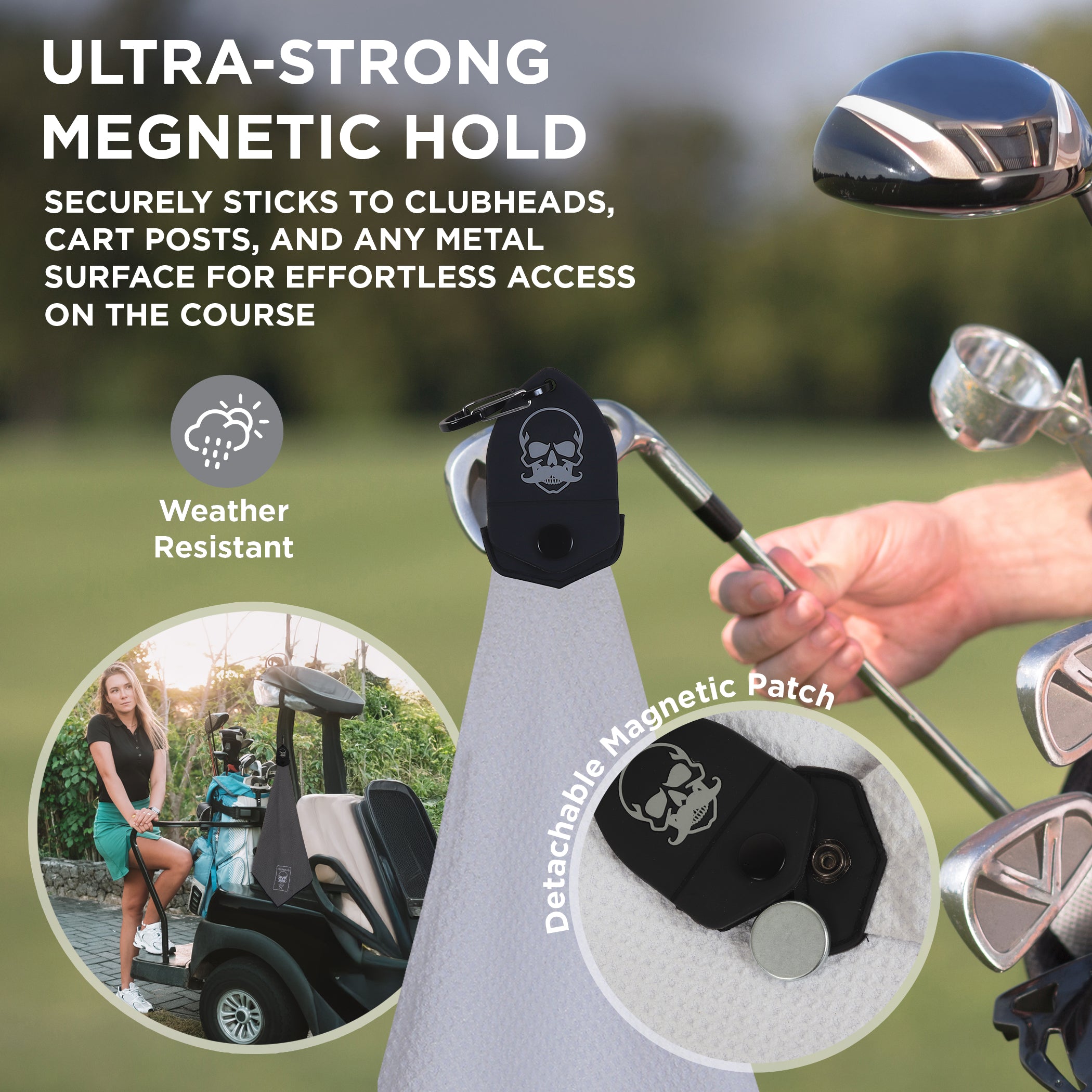 White All-in-One Golf Towel
